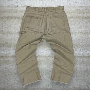Vintage Y2K Ridgecut Carpenter Pants 36x28 Baggy Wide Leg Fit Tan Distressed